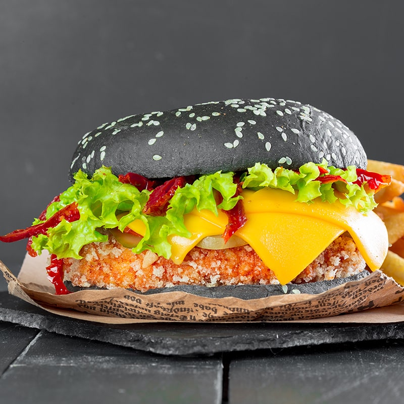  Mushroom Swiss Burger 